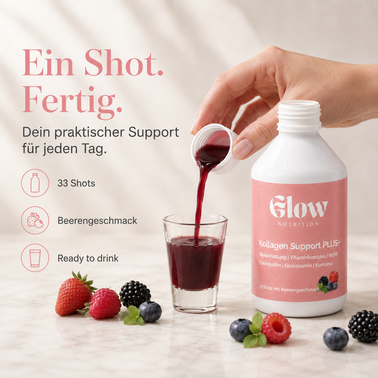 Kollagen Support PLUS+ Shots