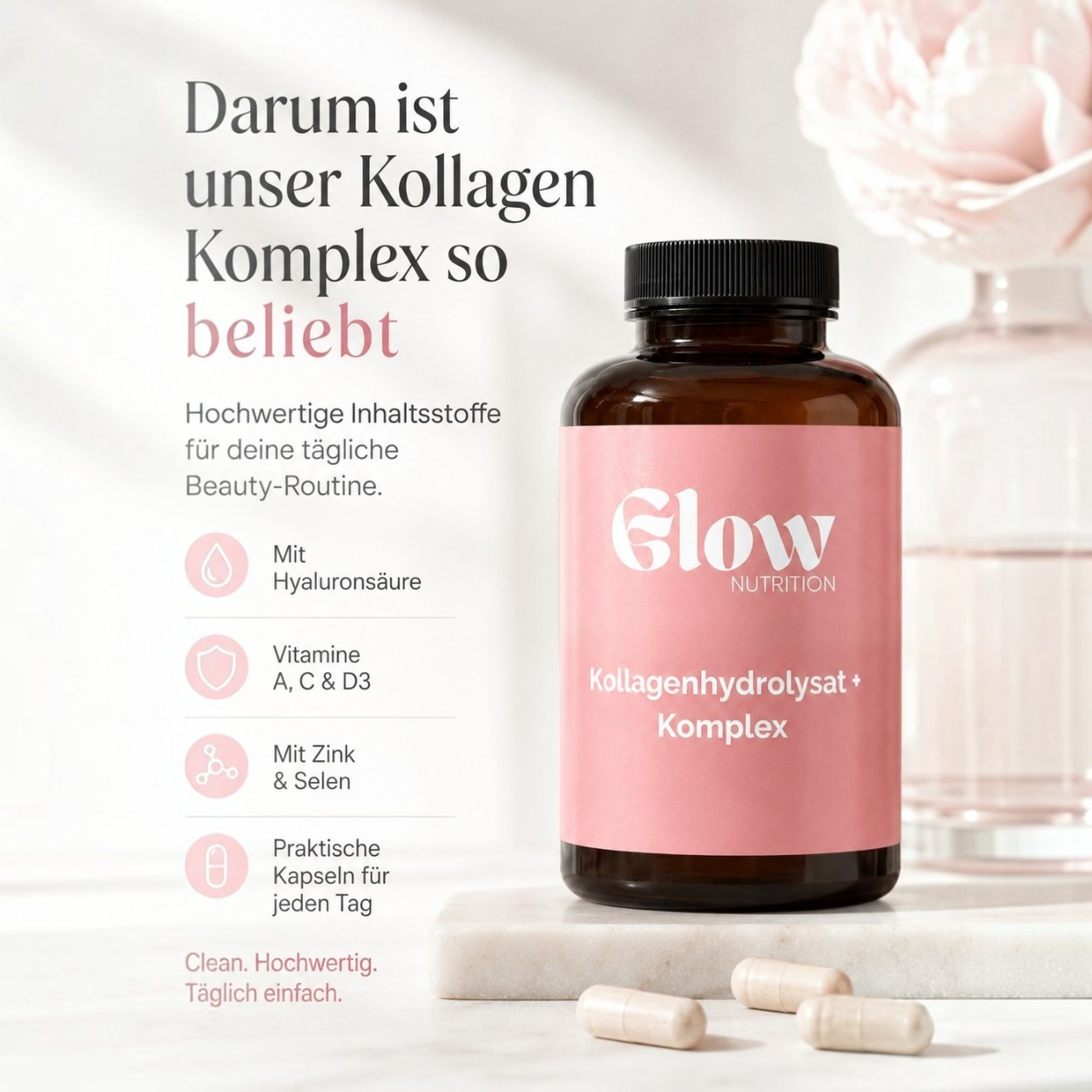 Kollagenhydrolysat + Komplex Kapseln