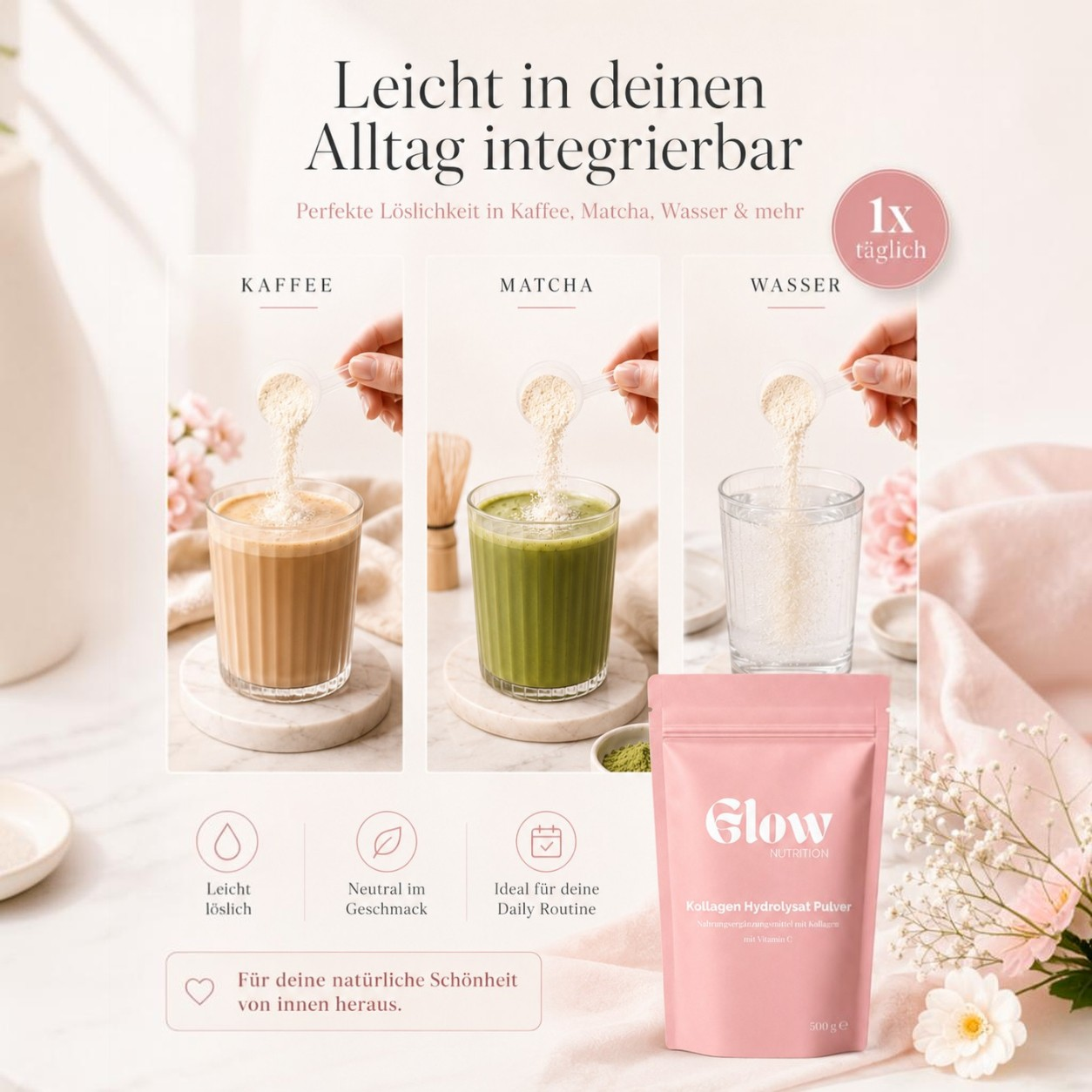 100 % Kollagen Hydrolysat mit Vitamin C